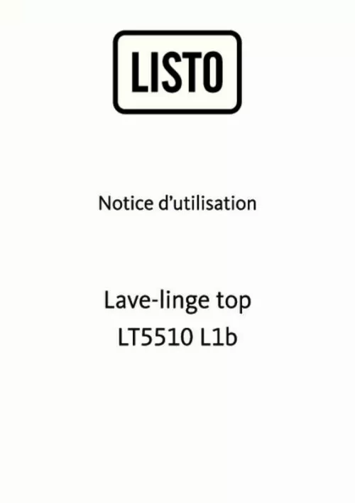 Mode d'emploi LISTO LT5510L1B
