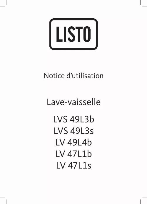 Mode d'emploi LISTO LVS49 L2B