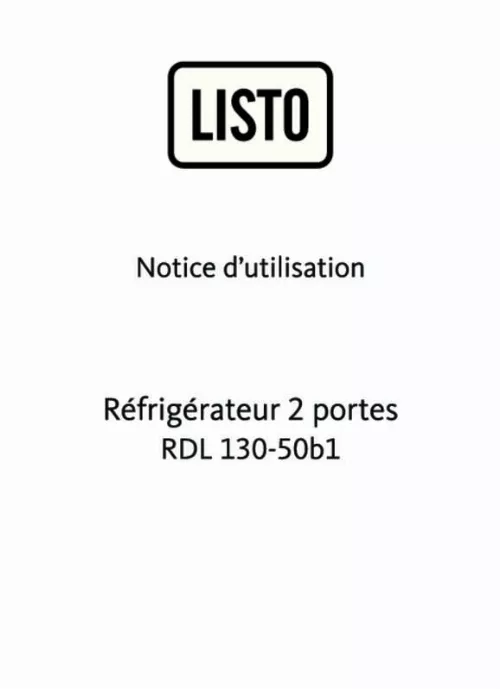 Mode d'emploi LISTO RDL130-50B1