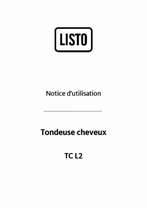 Mode d'emploi LISTO TC L2