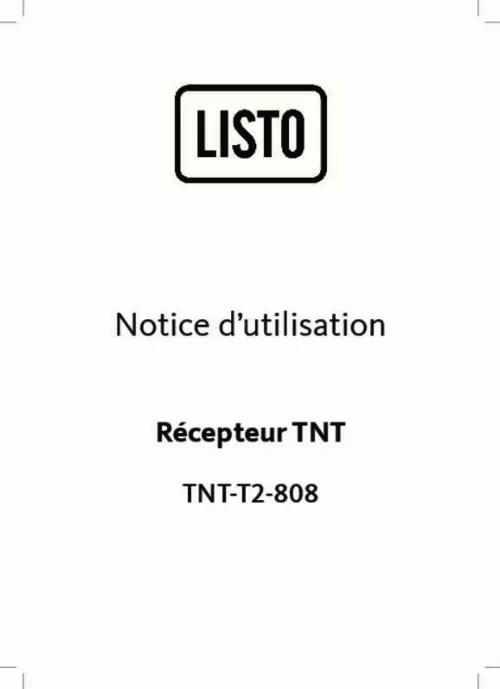 Mode d'emploi LISTO TNT-T2-808