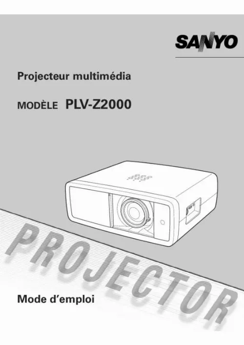 Mode d'emploi LOGICOM-SANYO PLV-Z2000