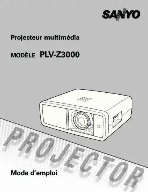 Mode d'emploi LOGICOM-SANYO PLV-Z3000