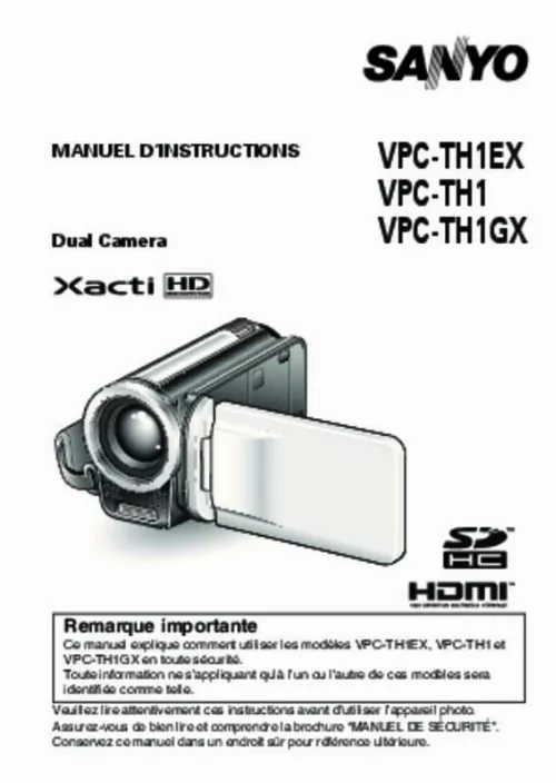 Mode d'emploi LOGICOM-SANYO XACTI VPC-TH1GX