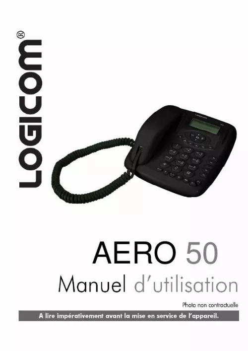 Mode d'emploi LOGICOM AERO 50