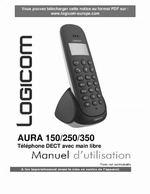 Mode d'emploi LOGICOM AURA 350