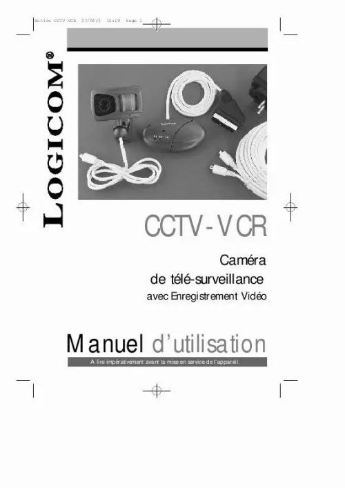 Mode d'emploi LOGICOM CCTV VCR