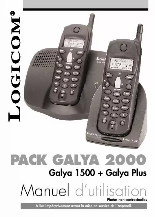 Mode d'emploi LOGICOM GALYA 2000
