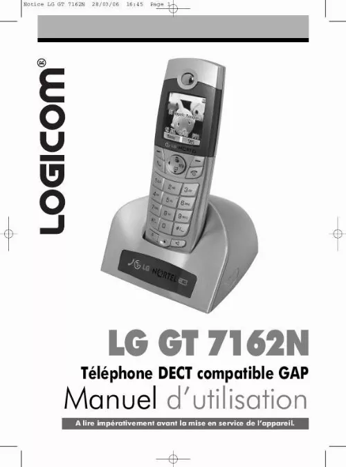 Mode d'emploi LOGICOM LG GT 7162N