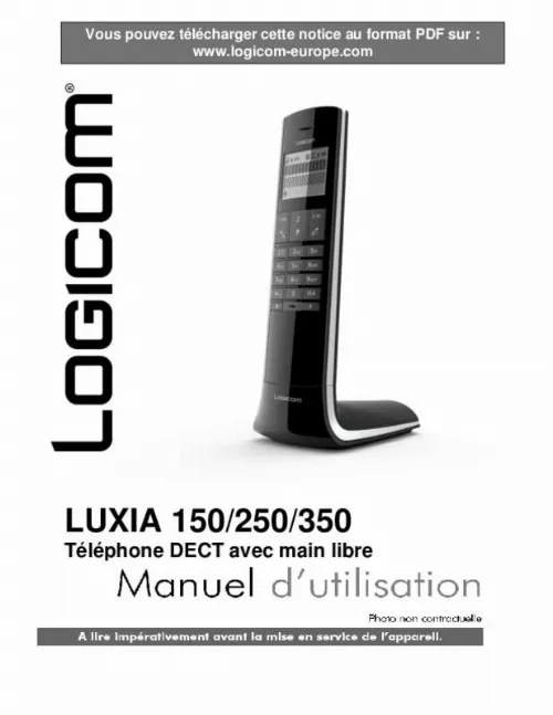 Mode d'emploi LOGICOM LUXIA 150