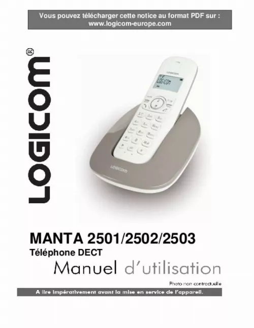 Mode d'emploi LOGICOM MANTA 2503