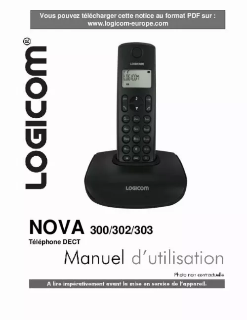 Mode d'emploi LOGICOM NOVA 300