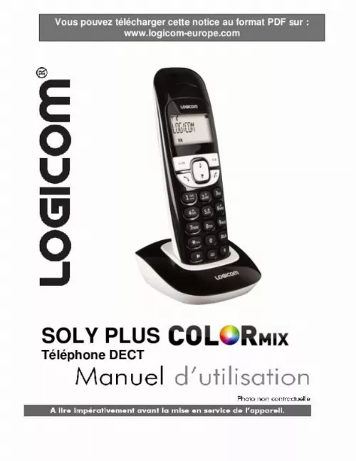 Mode d'emploi LOGICOM SOLY PLUS COLORMIX