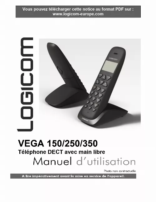 Mode d'emploi LOGICOM VEGA 150