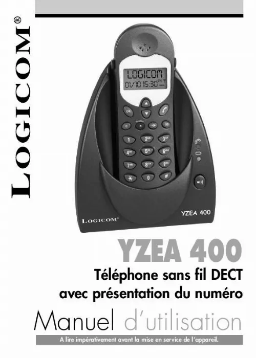 Mode d'emploi LOGICOM YZEA 400