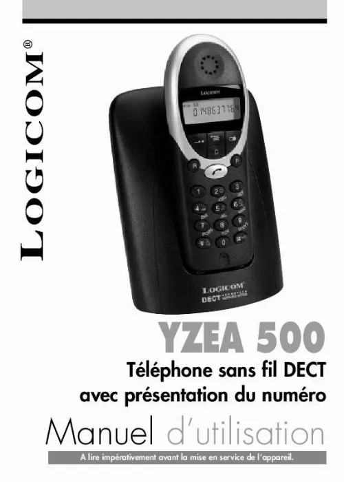 Mode d'emploi LOGICOM YZEA 500