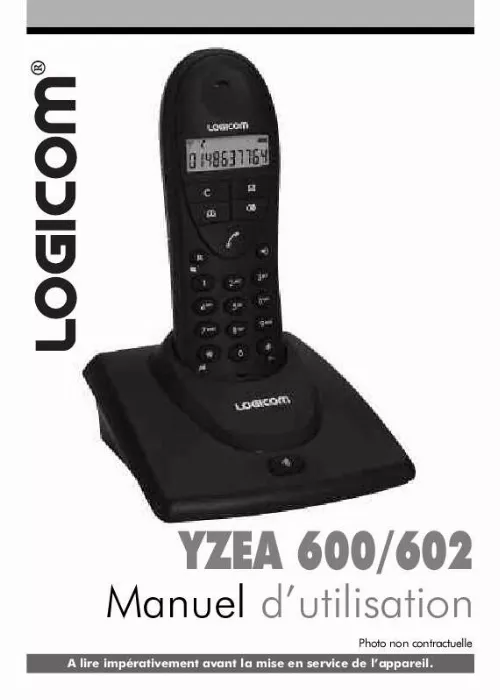 Mode d'emploi LOGICOM YZEA 600