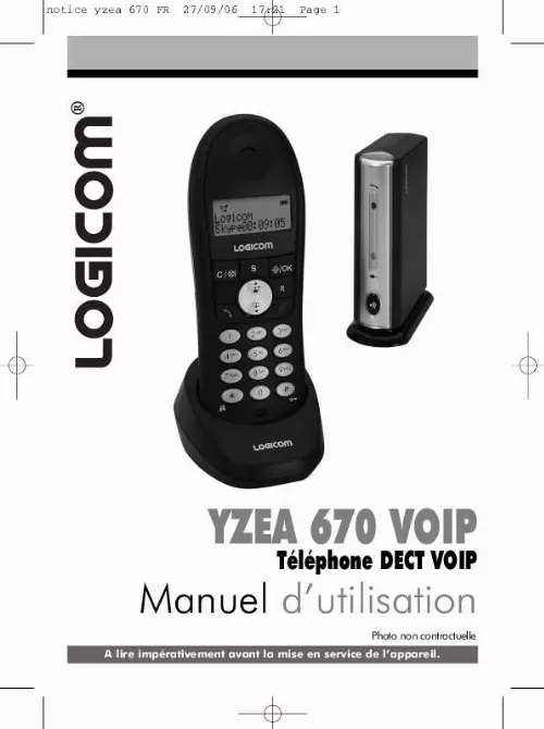 Mode d'emploi LOGICOM YZEA 670 VOIP