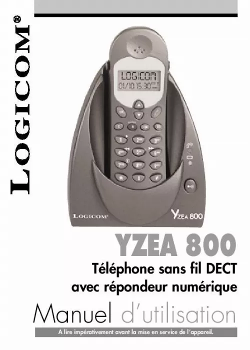 Mode d'emploi LOGICOM YZEA 800