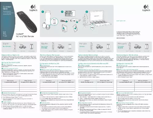 Mode d'emploi LOGITECH HARMONY 300 REMOTE