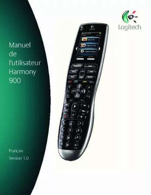 Mode d'emploi LOGITECH HARMONY 900