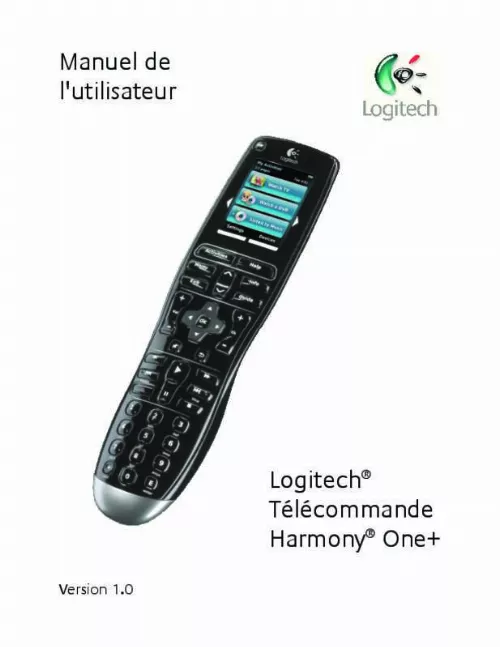 Mode d'emploi LOGITECH HARMONY ONE PLUS