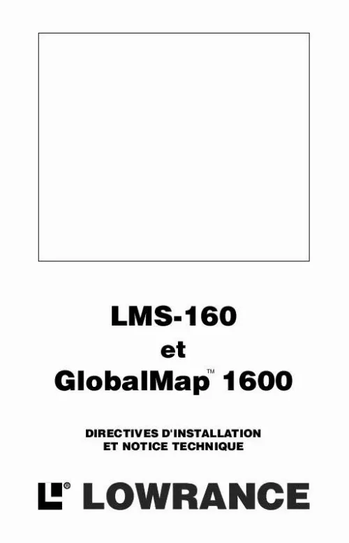 Mode d'emploi LOWRANCE LMS-160