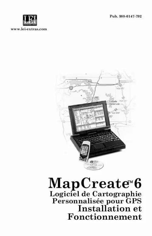 Mode d'emploi LOWRANCE MAPCREATE 6.3 FRENCH