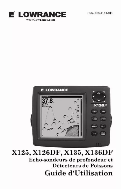 Mode d'emploi LOWRANCE X136DF