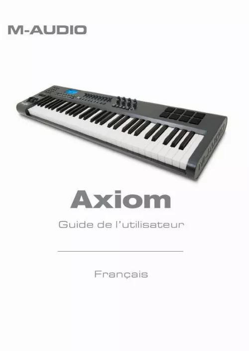 Mode d'emploi M-AUDIO AXIOM 25