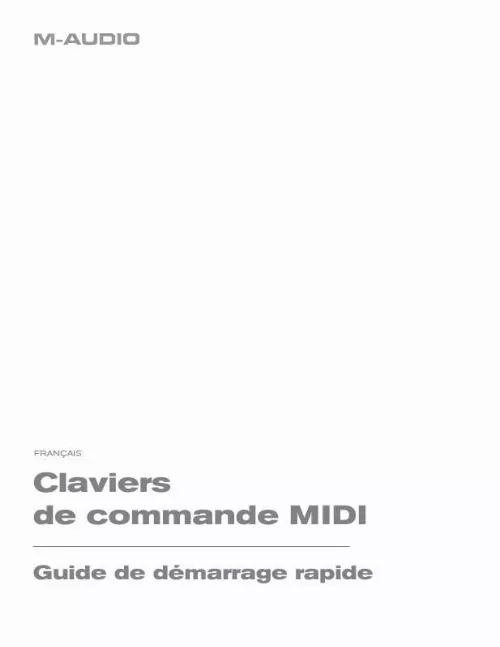 Mode d'emploi M-AUDIO CLAVIERS DE COMMANDE MIDI
