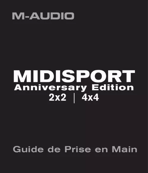 Mode d'emploi M-AUDIO MIDISPORT 2X2 ANNIVERSARY EDITION