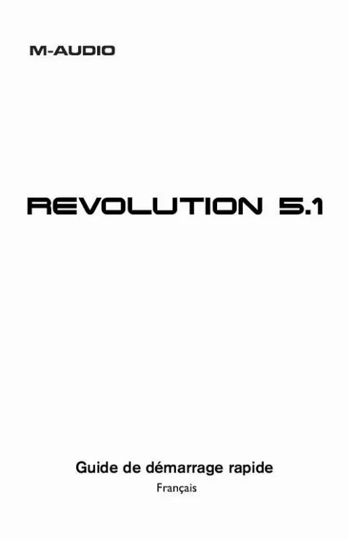 Mode d'emploi M-AUDIO REVOLUTION 5.1