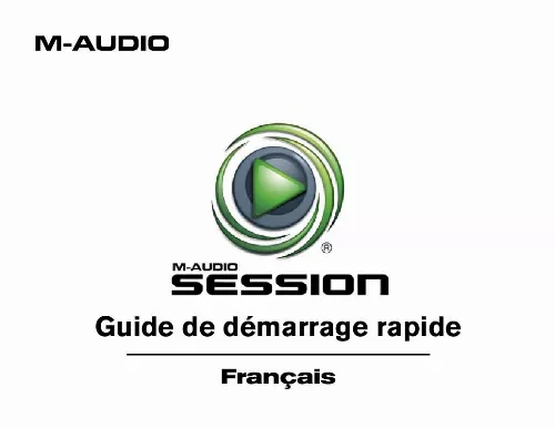 Mode d'emploi M-AUDIO SESSION