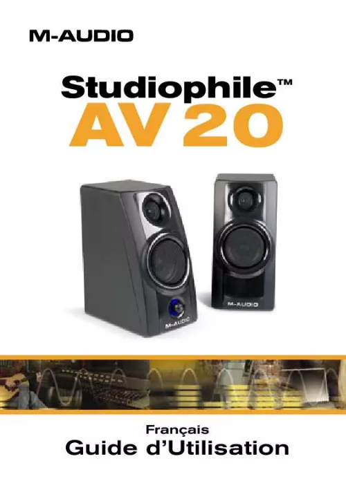 Mode d'emploi M-AUDIO STUDIOPHILE AV 20