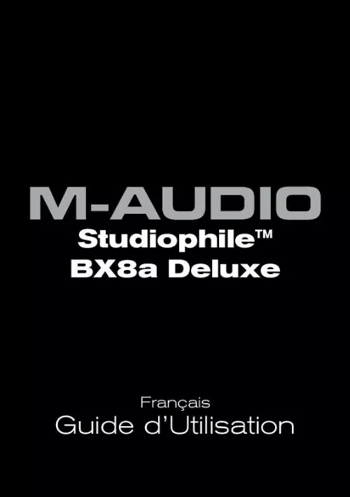 Mode d'emploi M-AUDIO STUDIOPHILE BX8A DELUXE