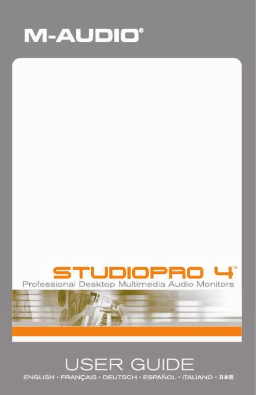 Mode d'emploi M-AUDIO STUDIOPRO 4