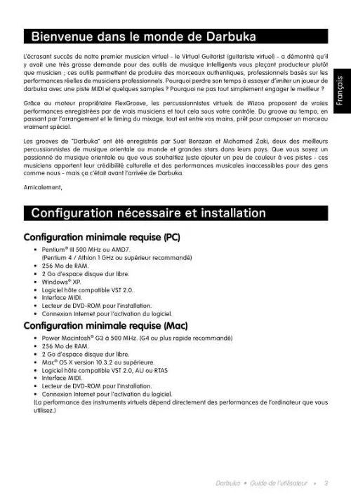 Mode d'emploi M-AUDIO WIZOO DARBUKA