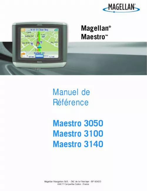 Mode d'emploi MAGELLAN MAESTRO 3100