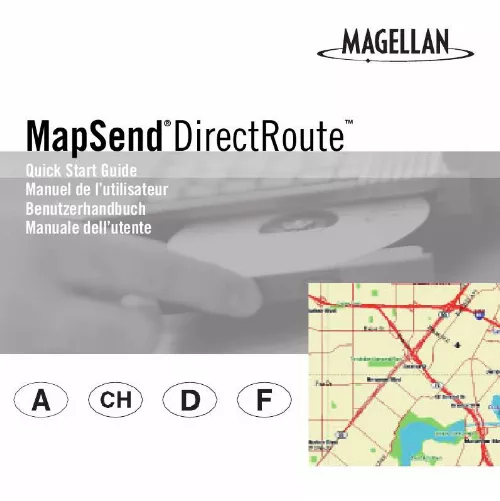 Mode d'emploi MAGELLAN MAPSEND DIRECTROUTE