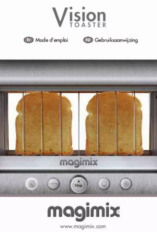 Mode d'emploi MAGIMIX VISION TOASTER COLOR