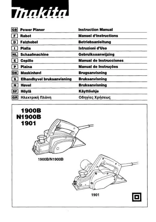 Mode d'emploi MAKITA 1900B