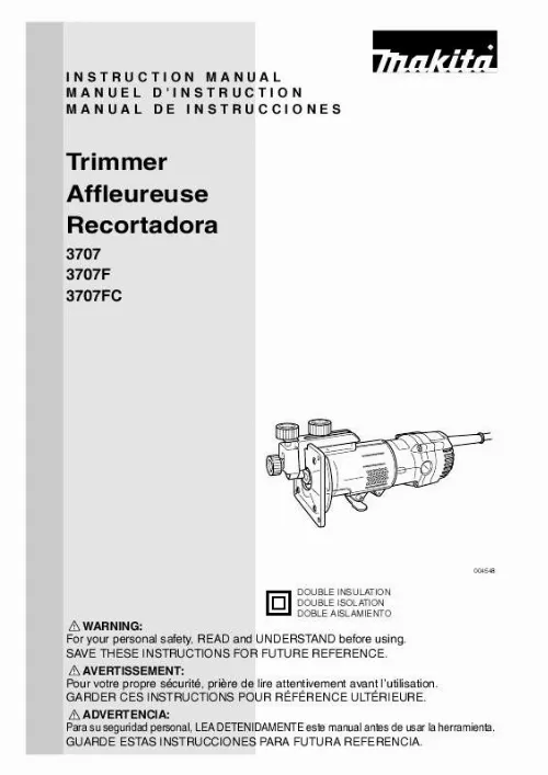 Mode d'emploi MAKITA 3707FC