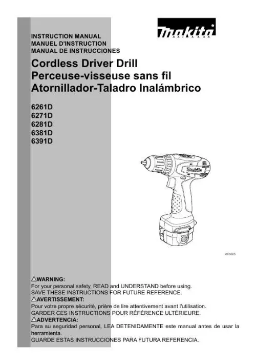 Mode d'emploi MAKITA 6281D