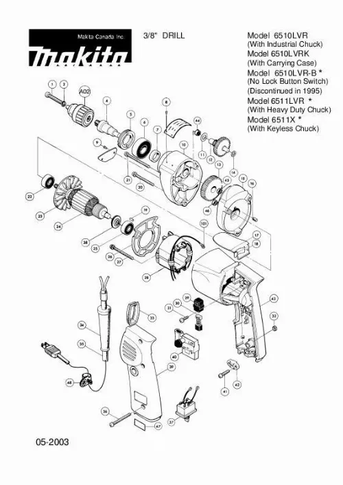 Mode d'emploi MAKITA 6510LVRK