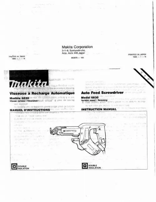 Mode d'emploi MAKITA 6830