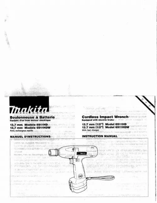 Mode d'emploi MAKITA 6911HD