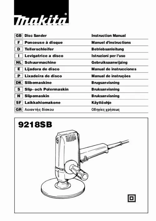 Mode d'emploi MAKITA 9218SB