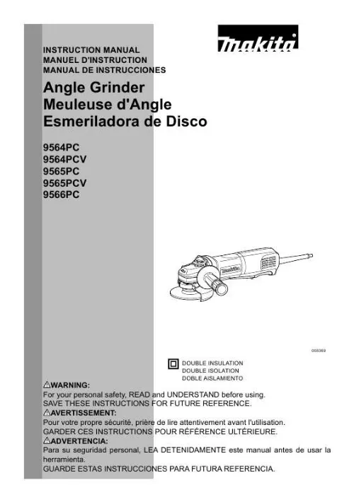 Mode d'emploi MAKITA 9564PCV