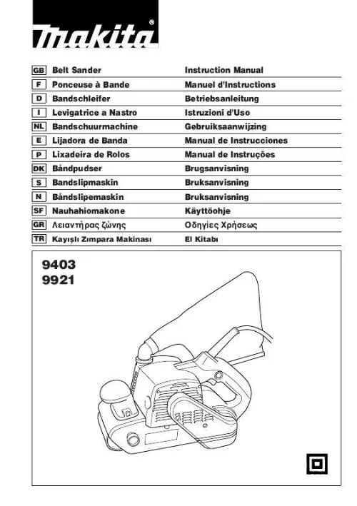 Mode d'emploi MAKITA 9921